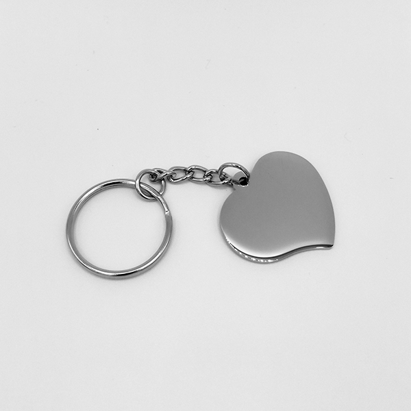 Porte-clés coeur gravé d'une photo